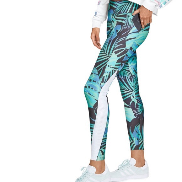 PINK Victoria's Secret Pants - Victoria’s Secret PINK Palm Leaf Mesh Leggings